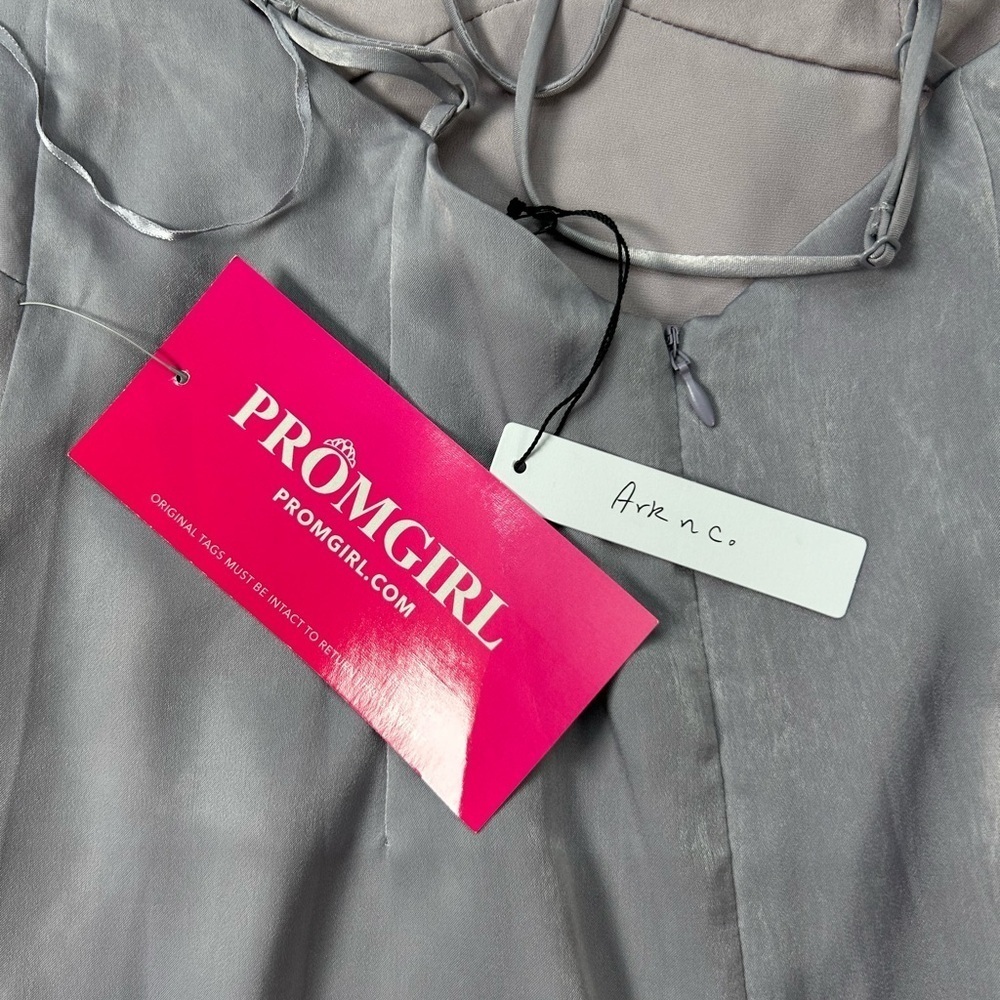 Ark NC by PROMGIRL Waverly Maxi Satin Dress Size Small Lavender Elegant Gown NWT - Picture 14 of 16